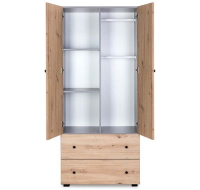 Δίφυλλη ντουλάπα Klups Pauline graphite oak στο Bebe Maison