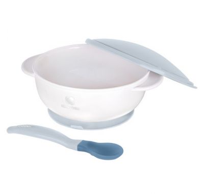 Μπολ φαγητού με κουτάλι ανίχνευσης θερμοκρασίας Kikka Boo Blue στο Bebe Maison