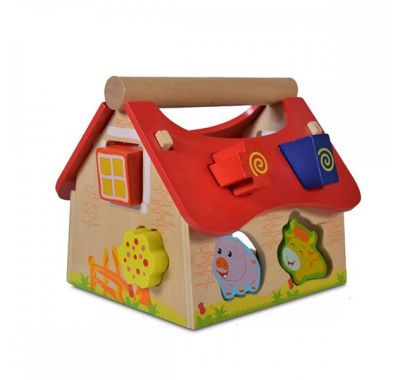 Εκπαιδευτικό ξύλινο σπιτάκι με ζωάκια Moni στο Bebe Maison