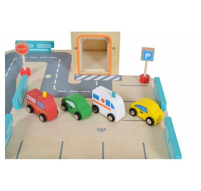 Παιδικό ξύλινο γκαράζ αυτοκινήτων Moni στο Bebe Maison