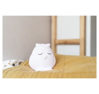 Flow Επιτοίχιο φωτιστικό νυχτός Κουκουβάγια Oscar (λευκό-γκρι) στο Bebe Maison