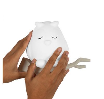 Flow Επιτοίχιο φωτιστικό νυχτός Κουκουβάγια Oscar (λευκό-γκρι) στο Bebe Maison