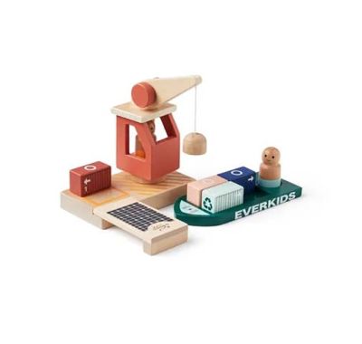 Ξύλινο λιμάνι με πλοίο και γερανό Kids Concept στο Bebe Maison