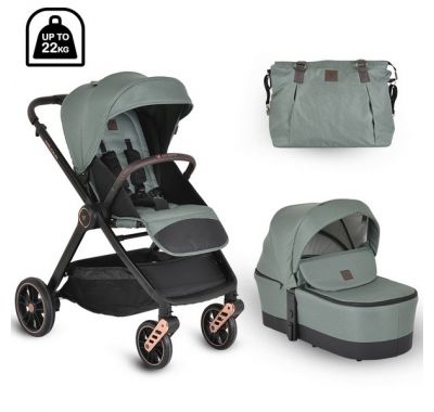 Πολυκαρότσι 3 σε 1 Cangaroo Macan green με κάθισμα i-size στο Bebe Maison