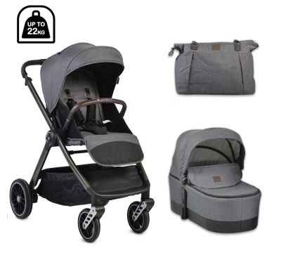 Πολυκαρότσι 3 σε 1 Cangaroo Macan grey με κάθισμα i-size στο Bebe Maison
