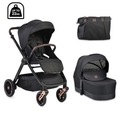 Πολυκαρότσι 3 σε 1 Cangaroo Macan black με κάθισμα i-size στο Bebe Maison