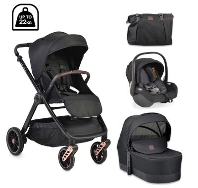 Πολυκαρότσι 3 σε 1 Cangaroo Macan black με κάθισμα i-size στο Bebe Maison