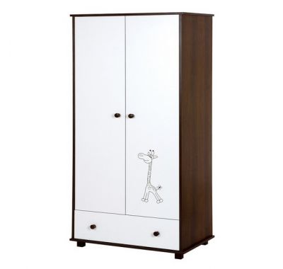 Ολοκληρωμένο βρεφικό δωμάτιο μαζί με ντουλάπα Klups Giraffe λευκό - καρυδί 120*60cm στο Bebe Maison