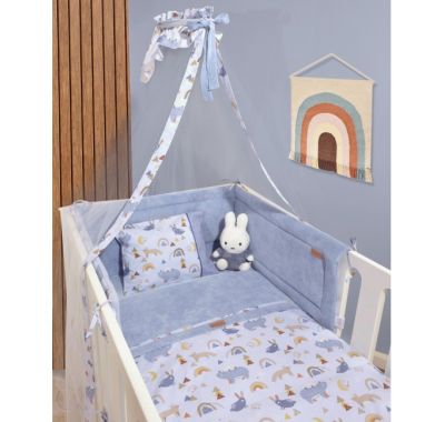 Πάπλωμα με παλωματοθήκη Oliver σχέδιο 411 γαλάζιο στο Bebe Maison