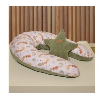 Μαξιλάρι Θηλασμού Oliver με αφαιρούμενη θήκη σχέδιο 413 λαδί στο Bebe Maison