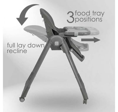 Καρέκλα Φαγητού Bebe Stars Milk Grey στο Bebe Maison