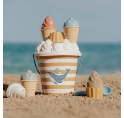 Σετ κουβαδάκια παραλίας Little Dutch Ice Cream Ocean Dreams Μπλε στο Bebe Maison