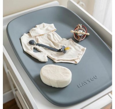 Μαλακή αλλαξιέρα σιλικόνης Nattou Softy Γκρι στο Bebe Maison