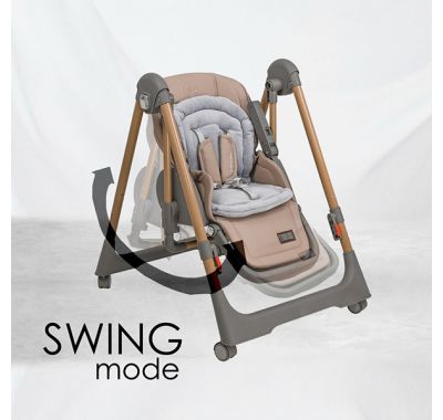 Καρέκλα Φαγητού-Κούνια Bebe Stars Nuovo 2σε1 Mocha στο Bebe Maison