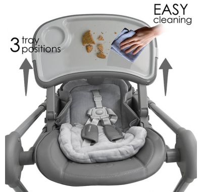 Καρέκλα Φαγητού-Κούνια Bebe Stars Nuovo 2σε1 Grey στο Bebe Maison