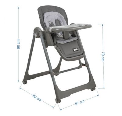 Καρέκλα Φαγητού-Κούνια Bebe Stars Nuovo 2σε1 Grey στο Bebe Maison