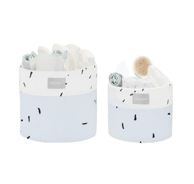 Σετ 2 καλαθάκια αλλαξιέρας 18cm και 14cm Kikka Boo Bear with me Blue στο Bebe Maison