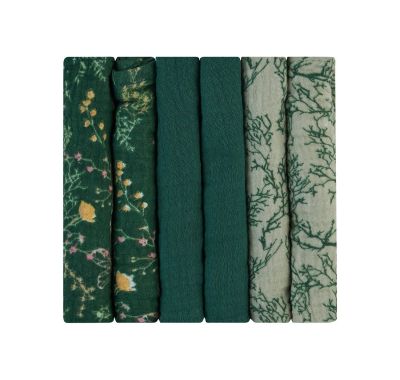 Πανάκια μουσελίνας σετ 6 τμχ Kikka Boo Secret Garden Green στο Bebe Maison