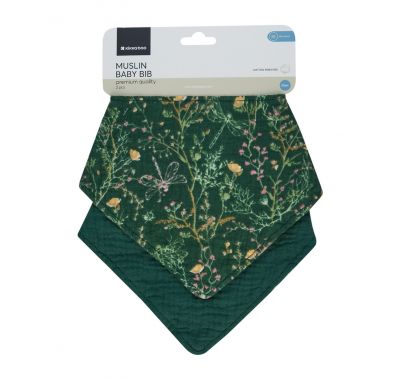 Σαλιάρες μουσελίνας 2 τμχ Kikka Boo Secret Garden Green στο Bebe Maison
