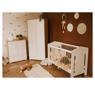 Βρεφικό κρεβάτι καναπές Klups Ida λευκό - φυσικό 120*60cm στο Bebe Maison