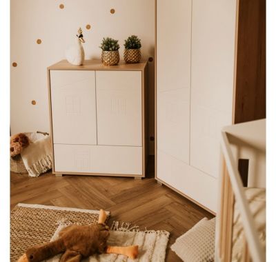 Ολοκληρωμένο βρεφικό δωμάτιο Klups Ida λευκό - φυσικό 120*60cm στο Bebe Maison