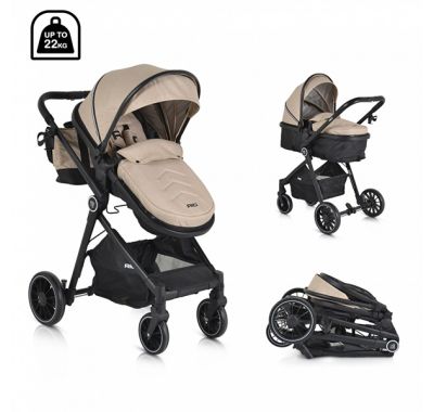 Πολυκαρότσι 3 σε 1 Moni Rio khaki στο Bebe Maison