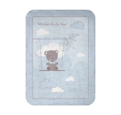 Κουβέρτα βελουτέ αγκαλιάς Kikka Boo Super Soft  Dream Big Blue στο Bebe Maison