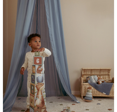 Κουνουπιέρα κρεβατιού Little Dutch Denim Blue Υ:250εκ στο Bebe Maison