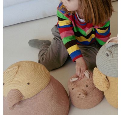 Μίνι καλάθι αποθήκευσης Lorena Canals Peggy το γουρουνάκι στο Bebe Maison