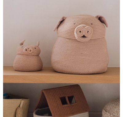 Μίνι καλάθι αποθήκευσης Lorena Canals Peggy το γουρουνάκι στο Bebe Maison