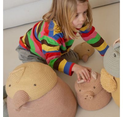 Μίνι καλάθι αποθήκευσης Lorena Canals Peggy το γουρουνάκι στο Bebe Maison