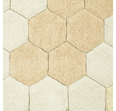 Χαλί δωματίου στρόγγυλο Lorena Canals Round Honeycomb Golden 140 εκ. στο Bebe Maison