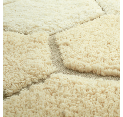 Χαλί δωματίου στρόγγυλο Lorena Canals Round Honeycomb Golden 140 εκ. στο Bebe Maison