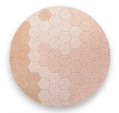 Χαλί δωματίου στρόγγυλο Lorena Canals Round Honeycomb Rose 140 εκ. στο Bebe Maison