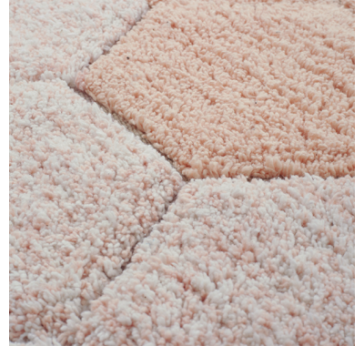 Χαλί δωματίου στρόγγυλο Lorena Canals Round Honeycomb Rose 140 εκ. στο Bebe Maison