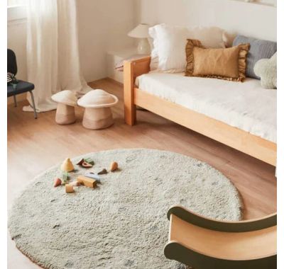 Χαλί δωματίου στρογγυλό Lorena Canals Dot - Blue Sage 140 εκ. στο Bebe Maison