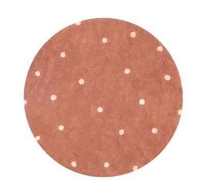 Χαλί δωματίου στρογγυλό Lorena Canals Dot - Chestnut 140 εκ. στο Bebe Maison