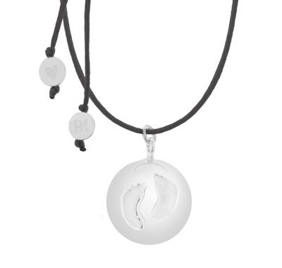 Μενταγιόν εγκυμοσύνης ProudMama Bola Sofie Silver Πατουσάκια στο Bebe Maison