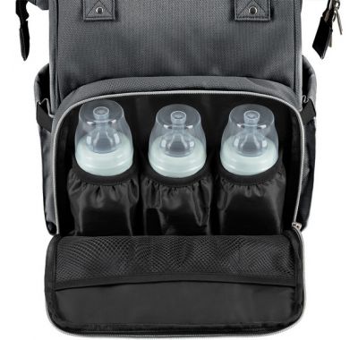 Τσάντα αλλαξιέρα / σακίδιο πλάτης Kikka Boo Siena Dark grey στο Bebe Maison