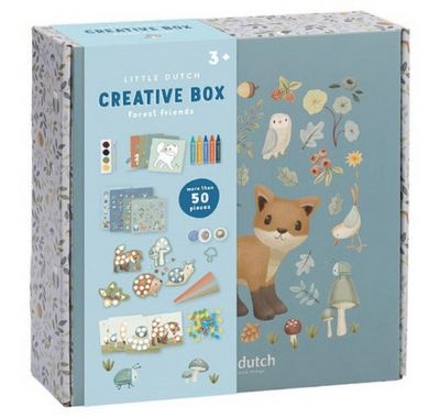 Μεγάλο σετ ζωγραφικής - κατασκευών Little Dutch σε κουτί Forest Friends στο Bebe Maison