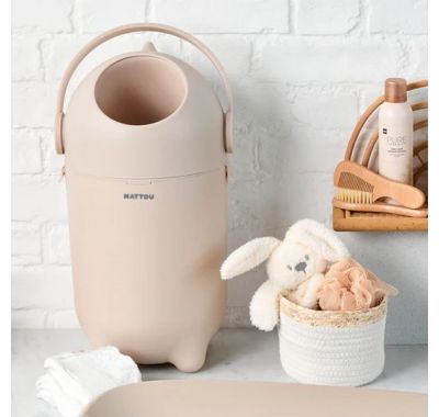 Κάδος απόρριψης πάνας Nattou Dropy μπεζ στο Bebe Maison