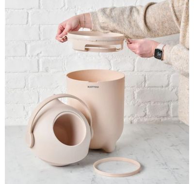 Κάδος απόρριψης πάνας Nattou Dropy μπεζ στο Bebe Maison