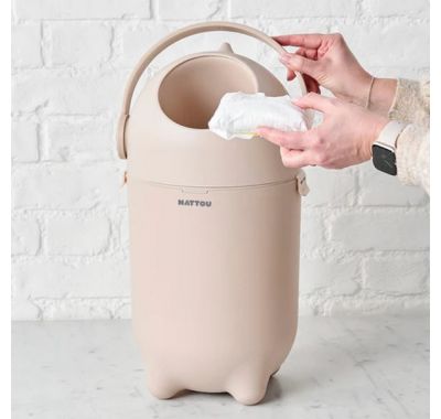 Κάδος απόρριψης πάνας Nattou Dropy μπεζ στο Bebe Maison