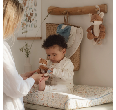 Υφασμάτινη κουδουνίστρα αλεπού Little Dutch με κρίκο Forest Friends GRS στο Bebe Maison