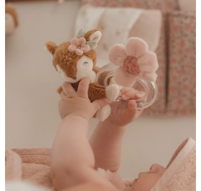 Υφασμάτινη κουδουνίστρα ελαφάκι Little Dutch με κρίκο Fairy Garden GRS στο Bebe Maison