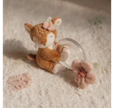 Υφασμάτινη κουδουνίστρα ελαφάκι Little Dutch με κρίκο Fairy Garden GRS στο Bebe Maison