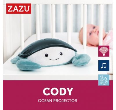 Προβολέας με κίνηση ψαριών σε ωκεανό ήχοι θάλασσας ZAZU Cody Κάβουρας στο Bebe Maison