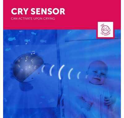 Προβολέας με κίνηση ψαριών σε ωκεανό ήχοι θάλασσας ZAZU Cody Κάβουρας στο Bebe Maison