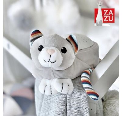 Γατούλα προβολέας αστεριών με χτύπους καρδιάς λευκούς ήχους Zazu Kiki στο Bebe Maison