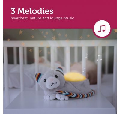 Γατούλα προβολέας αστεριών με χτύπους καρδιάς λευκούς ήχους Zazu Kiki στο Bebe Maison